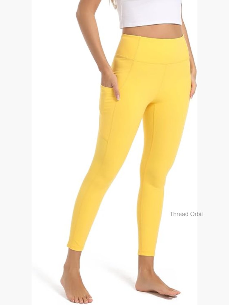 High Waisted Yoga Leggings With Pockets Tummy Control